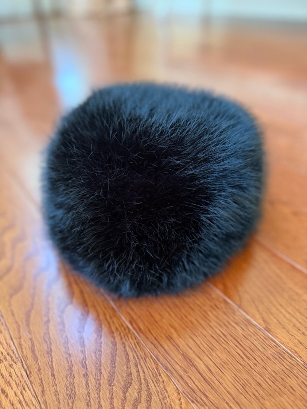 Zara Black Faux Fur Pom Pom Accessory